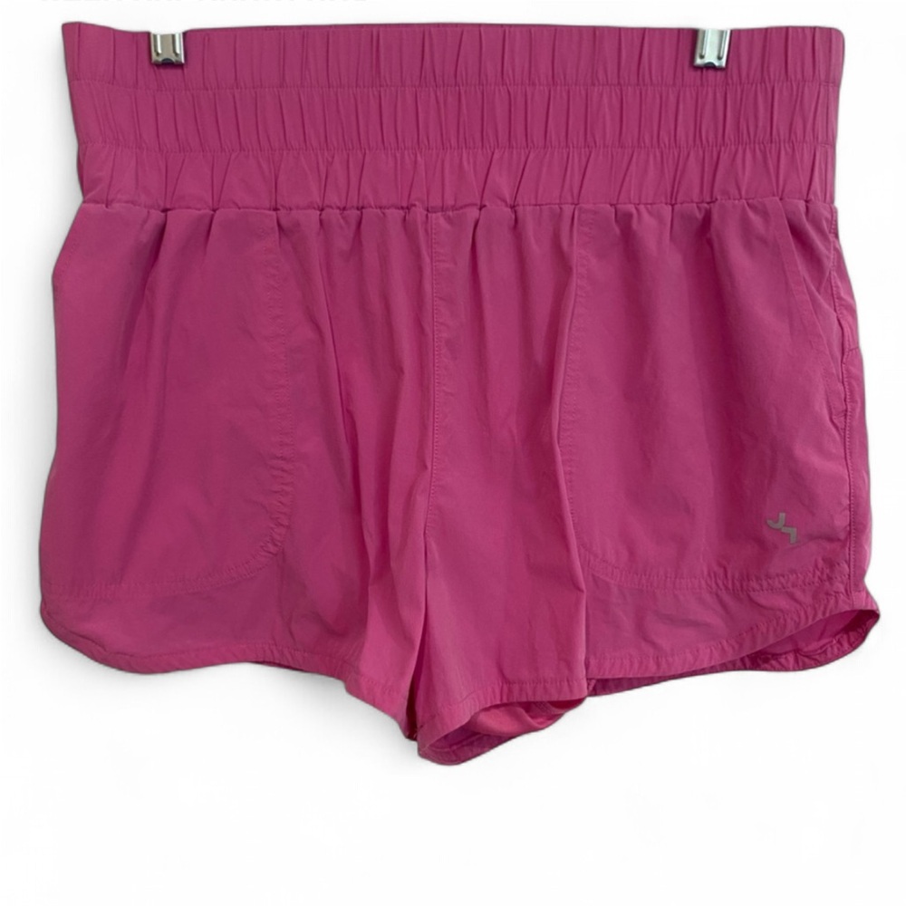 JOYLAB BRIGHT PINK ELASTIC WAIST ATHLETIC SHORTS GYM FITNESS SPORTY SIZE MEDIUM